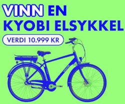 Vinn et gavekort til REMA 1000 på 5 000 kr Vinn en Kyobi elsykkel