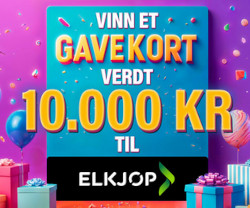 Vinn Elkjøp gavekort på KR 10.000 Vinn Elkjøp gavekort på KR 10.000