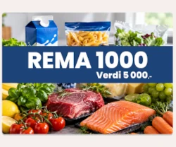 Vinn cruise med Hurtigruten for 2 Vinn et gavekort til REMA 1000 på 5 000 kr